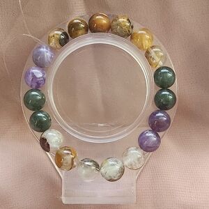 Multi crystal bead bracelet colorful